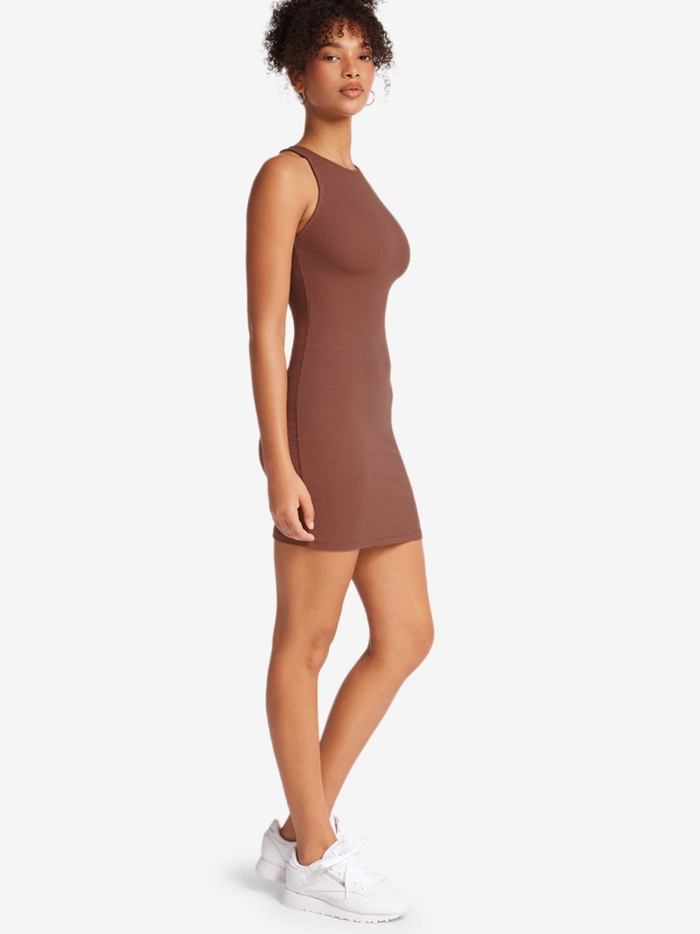 CSB High Neck Mini Dress in Maple